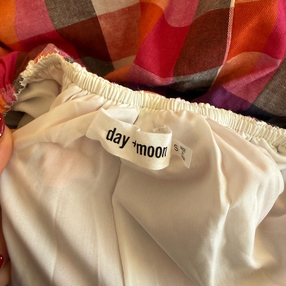 Colorful Plaid Ruffle V Neck Dress - Picture 5 of 5